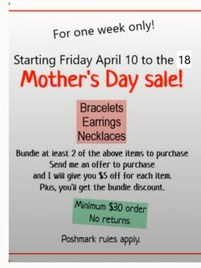 Mother's Day Sale - April 10th - 18th